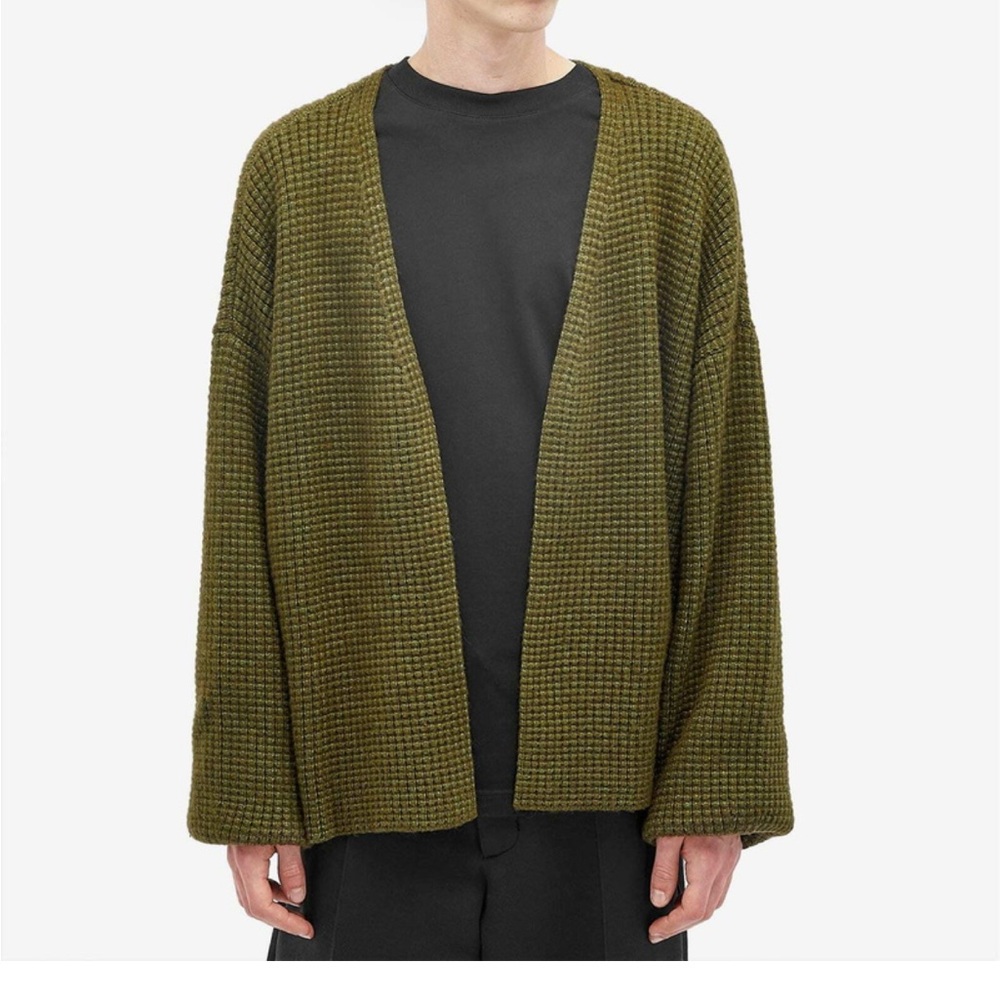 ESSENTIALS FEAR OF GOD  Oversized Open front cardigan. Olive green. Size S
